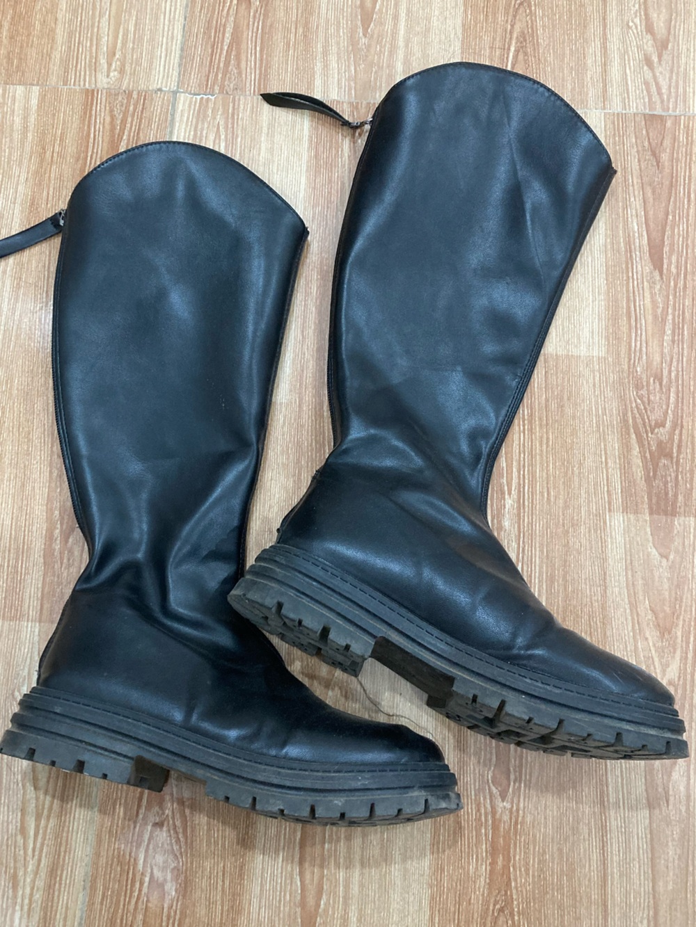 Women's Black Knee-High Platform Boots